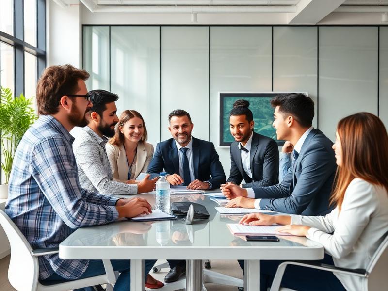 Diverse team in conference room
